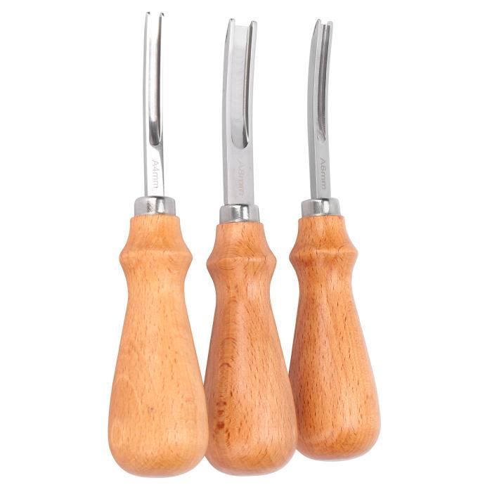 WUTA Biseauteuse De Bord En Cuir à Haute Teneur En Carbone, Outil De Coupe Pour Le Travail Du Cuir, Outil De Coupe Pour Biseauter, 0,8 Mm 1 Mm 1,2 Mm
