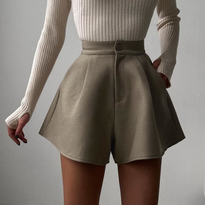 Combinaison chic à jambes larges pour femme - Noir - Style décontracté