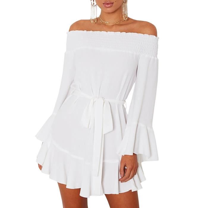 robe col bateau femme
