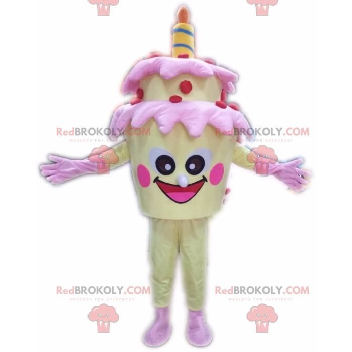 Mascotte De Gateau D Anniversaire Jaune Costume De Gateau Geant Costume Redbrokoly Com Personnalisable Cdiscount Jeux Jouets