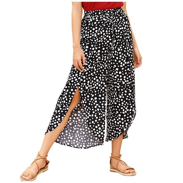 Pantalon Femme Palazzo - Taille élastique, Jambes Larges, Confortable, En Polyester, Pour Quotidien