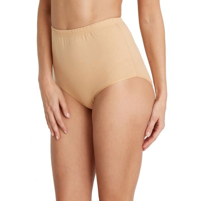 Culotte maxi pur coton BALSAMIK Lot de 6 Blanc Femme Adulte Lot 1 Cdiscount Pret a Porter