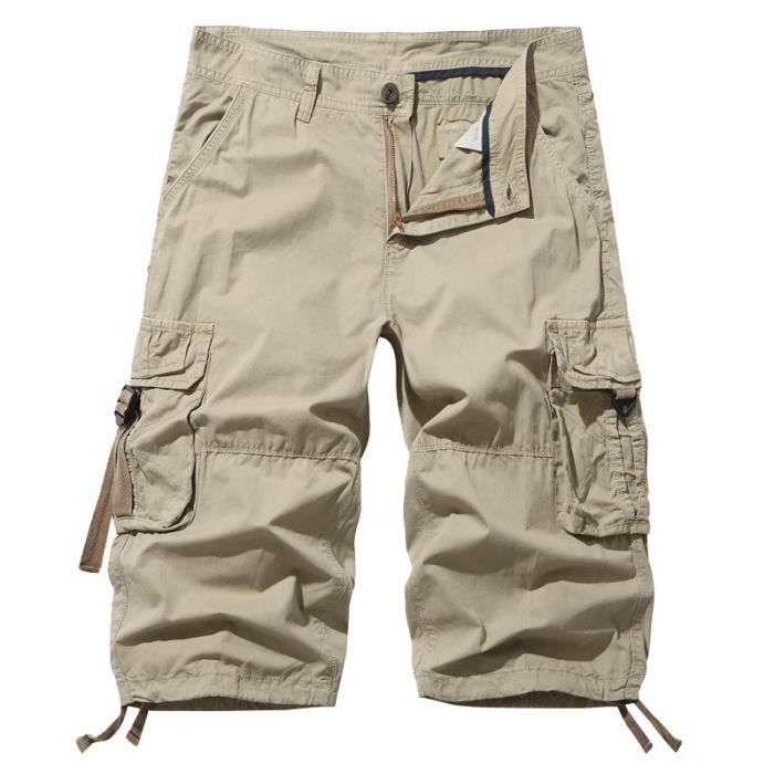 Pantal Court Coton Kaki Jennyfer Taille 40 - Occasion Très Bon état