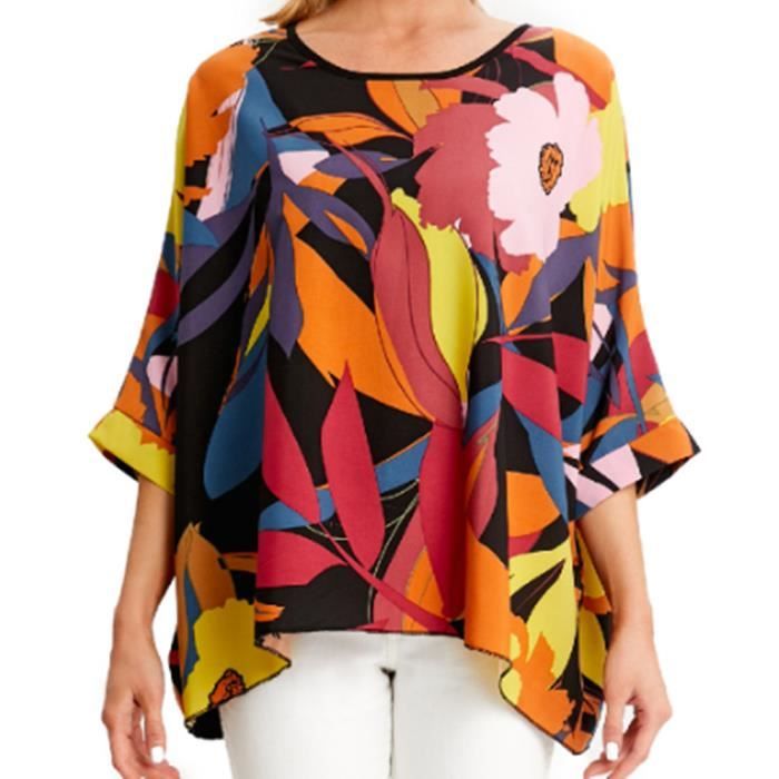 Chemisier Femme Susan Graver Violet Imprimé Léopard Taille L - Occasion Très Bon état