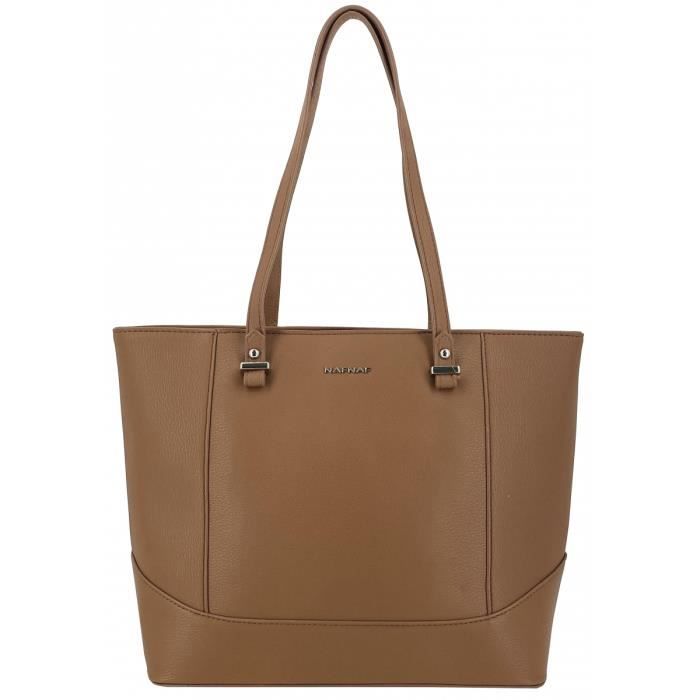 Sac a main Naf Naf MARRON CLAIR NAF0003 Cdiscount Bagagerie Maroquinerie