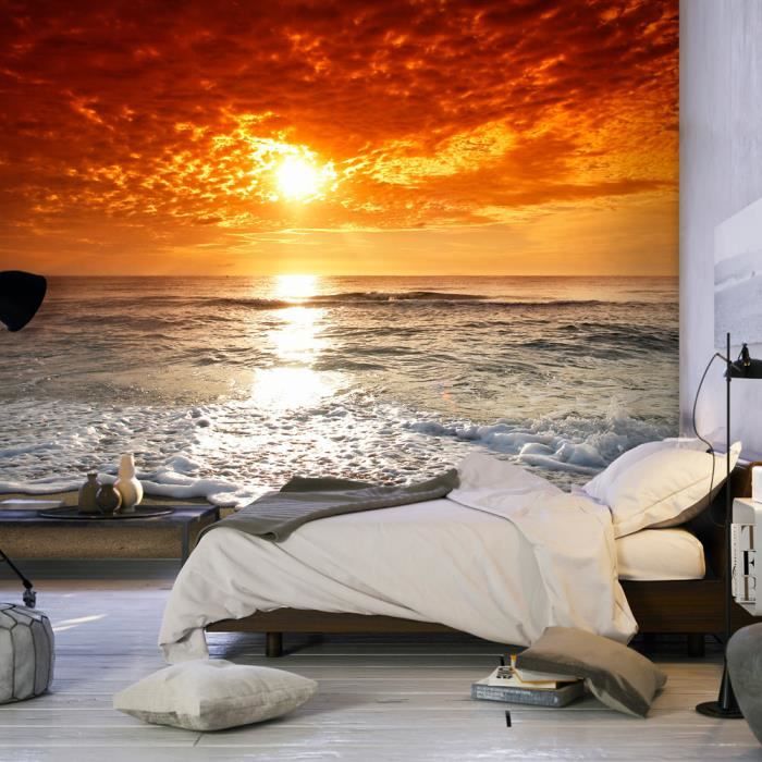 Papier peint Paysages Quel merveilleux coucher de soleil! 350x270 cm - Papier peint panoramique - Intissé