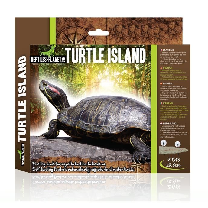 Comparer les prix de île flottante pour tortue aquatique Turtle Island M REPTILES-PLANET