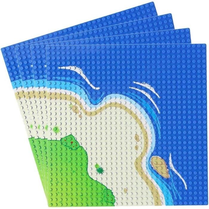 Plaque De Base Verte Hubelino 560 - Compatible DUPLO, 32.8x44.7cm, Pour Circuits à Billes