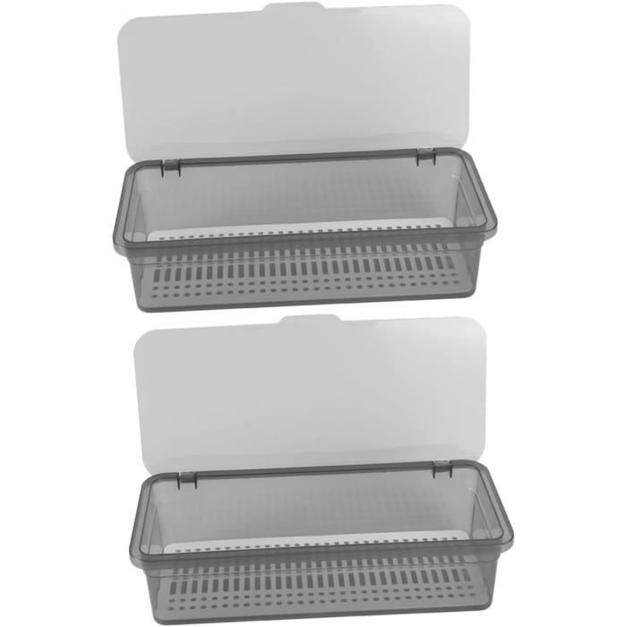 Boîte Range-couverts Avec égouttoir Amovible - 27x7 Cm, PP épais - Organisateur Cuisine Compact Pour Couverts, Baguettes