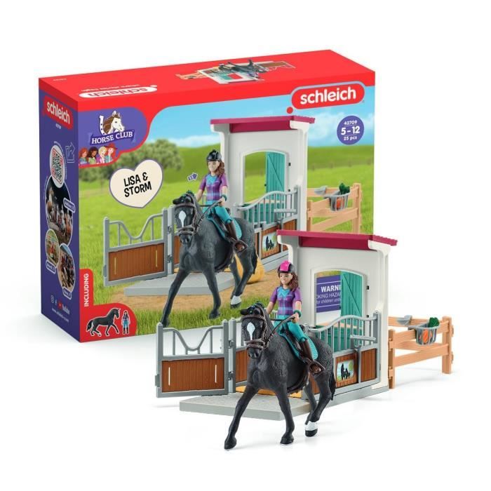 Horse Box Lisa et Storm Figurine cheval et accessoires SCHLEICH 42709 Horse Club dès 5 ans