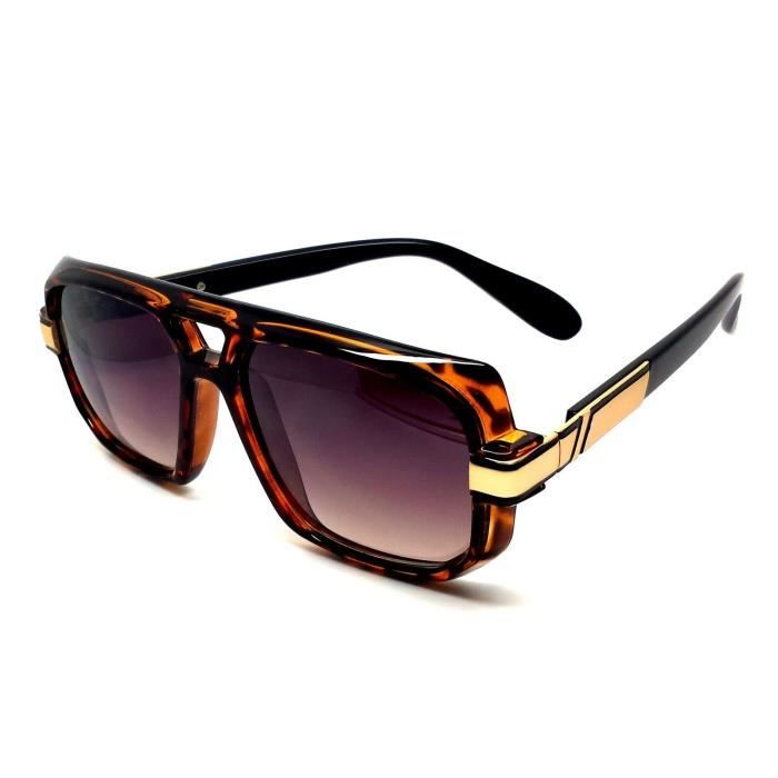 LUNETTES SOLEIL & VUE HOMME FEMME CARRE RUN DMC EVIDENCE BILLIONNAIRE  MARRON ECAILLE STREATWEAR