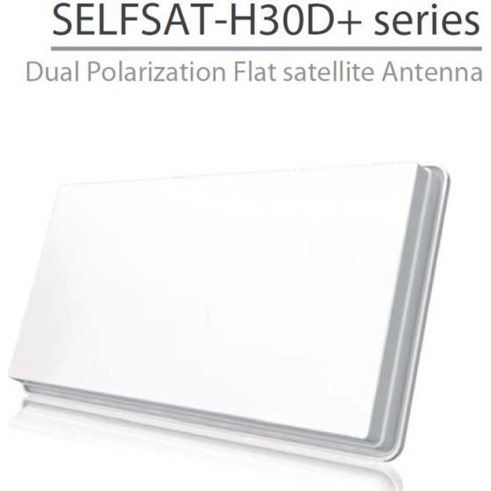 SELFSAT H30D+ PARABOLE PLATE UNE SORTIE AVEC KIT ACCROCHE FENETRE