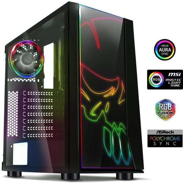 GHOST ONE - PC Gamer ATX/Matx Case - Vetro Temperato Frontale E Parete - 1 Ven
