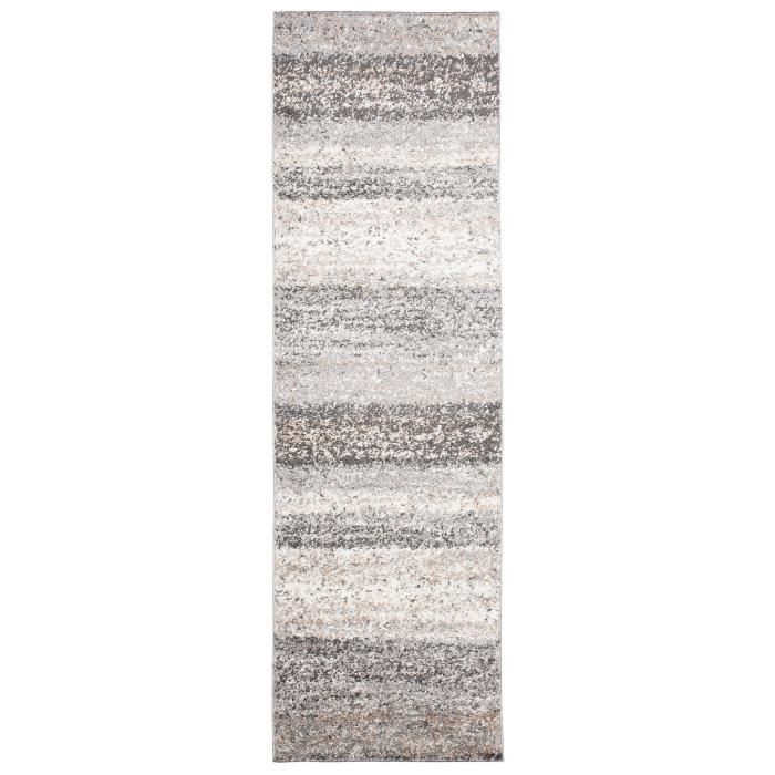 TAM Tapis shaggy doux lavable 160x230 cm Antidérapant Gris 85816 - Maison