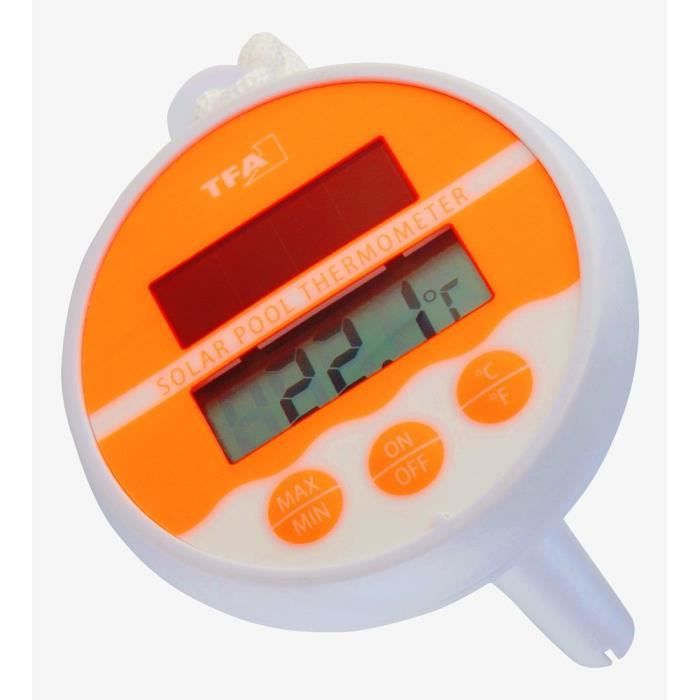 TFA Dostmann 40.2005 Thermomètre De Piscine Flottant En Acier Inoxydable - Bleu