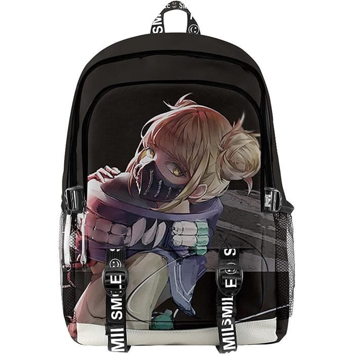 Sac à Dos Scolaire Imperméable Avec Imprimés Animés - Pour Garçons, Filles, Fans, Compartiment Principal + Poches Latérales