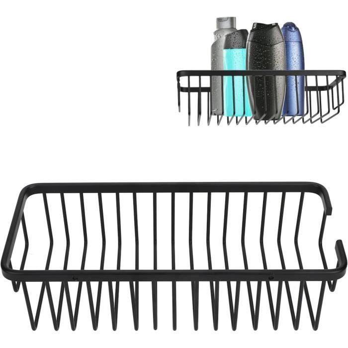 Étagère à Épices 50cm XL Sans Perçage - Rangement Cuisine Acier Inoxydable 304 Noir
