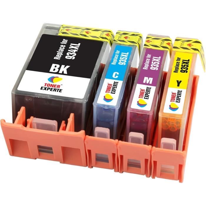 3 Cartouches D'encre Avec Puce Compatible Avec HP 934 934XL Noir Pour