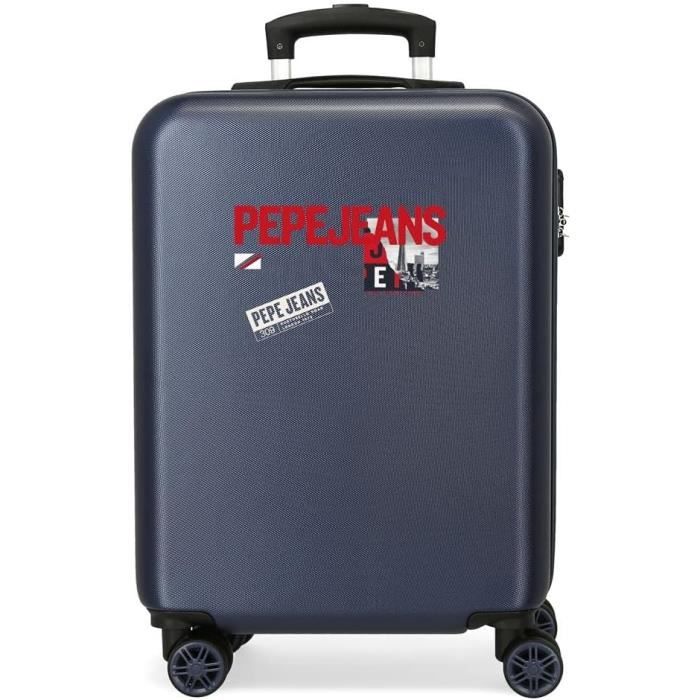 Valise Cabine Pepe Jeans – 55x38x20 Cm – ABS Rigide – 4 Roues Doubles – Rose – 34 L