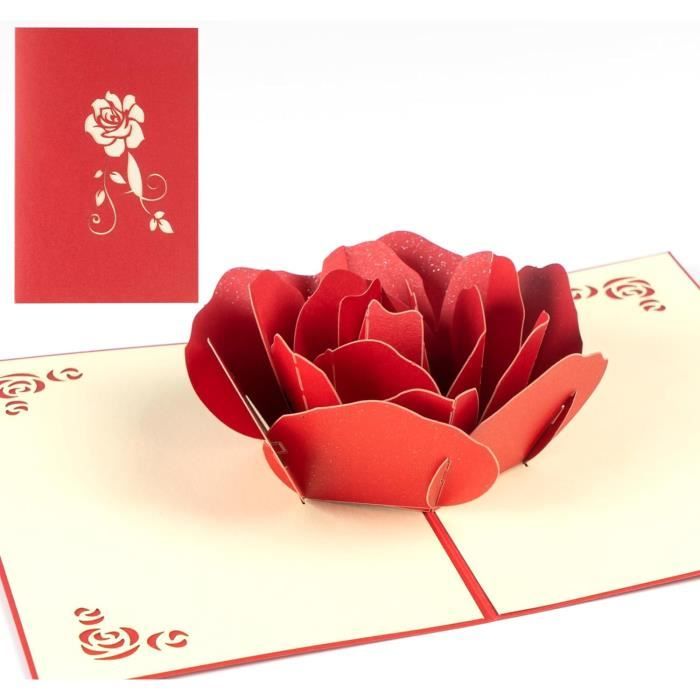 Carte D'anniversaire Pop-up 3D "Joyeux Anniversaire" - Avec Enveloppe - Cadeau Pour Maman, Amie, Femme - 21x16 Cm