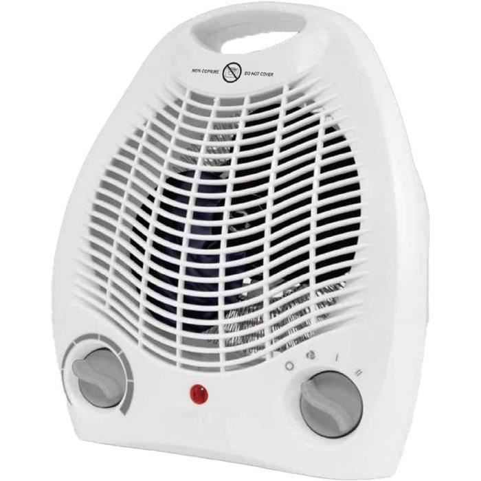 Radiateur Soufflant Céramique PTC Ninonly - 550W/900W, Thermostat, Direction Réglable à 45°, Silencieux - Pour Bureau, Chambre, Salle De Bain - 7