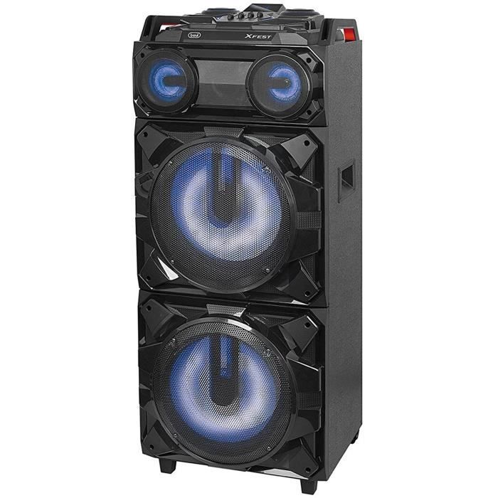 , Noir, MDF Trevi XF 3800 Pro 300 W Noir 12 Systèmes de sonorisation 3 300 W, Intégré, 30,5 cm 7,62 cm 