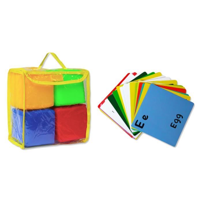 Jeu de dés Cubes de mousse Cubes d'apprentissage bricolage avec cartes