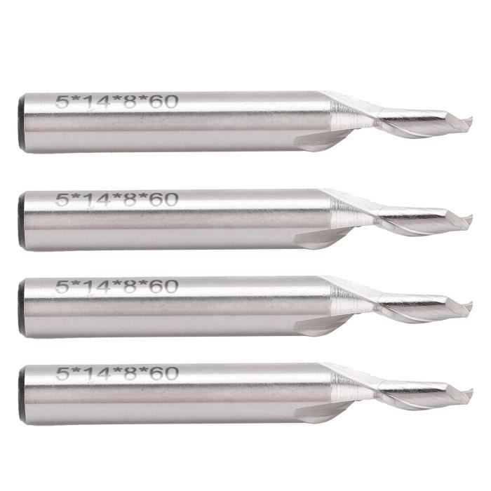 Fraise V-Groove En Acier Tungstène 6mm Arbre - Angles 60/90/120/150°, Pour Bois, Menuiserie, CNC, Coupe Précise