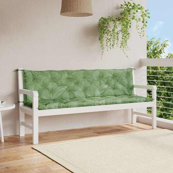 VidaXL Coussins de Banc Feuilles