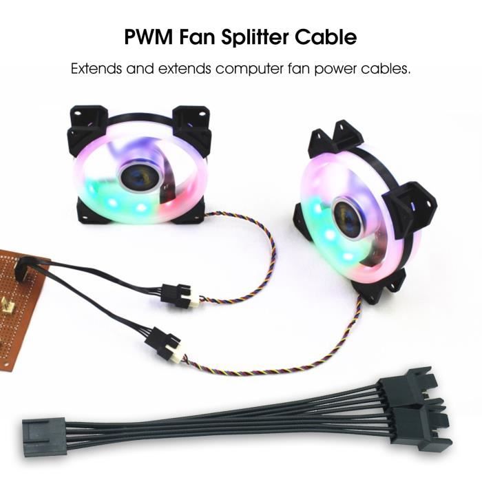 13.5cm PWM Fan Splitter Cable Professional Tinned Copper Large ...
