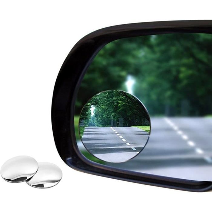 Yakamoz Voiture Lot de 2 Rétroviseurs Extérieur d'Angle Mort Ronde Auto Rétroviseurs Aveugle Miroir d'Angle Mort