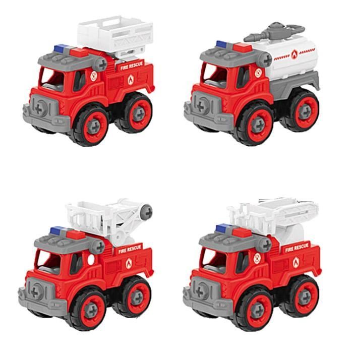 JONRRYIN Véhicule De Construction Avec Perceuse Électrique - Tracteur Camion à Visser/Démonter, Jouet Éducatif Mécanique, Cadeau Garçons Filles 3-8 Ans