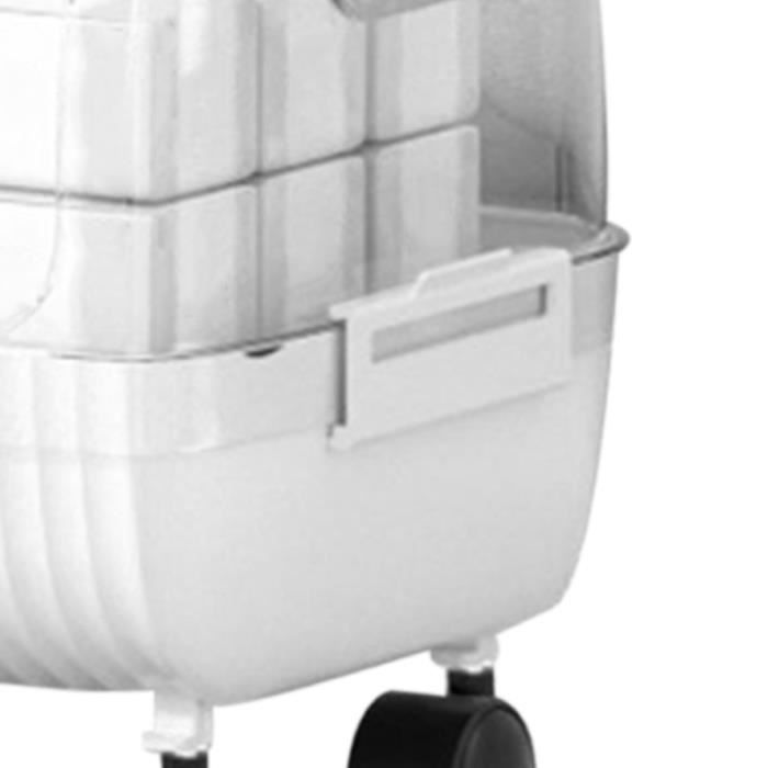 Chariot Utilitaire Novent à 3/4 Niveaux - Étagère Roulante Avec Roues Et Crochets - Rangement Mobile Snacks Ou Livres