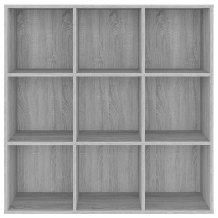 yosoo bibliothèques - armoire à livres sonoma gris 98x30x98 cm - yos7734920198709 - fhe