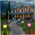Charmante lumières solaires à LED imperméable pelouse pelouse de jardin extérieur décoration coloré éclairage coloré-1