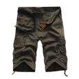 FUNMOON - Bermuda Homme Cargo Coton Shorts Homme-1