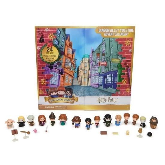 WIZARDING WORLD Harry Potter – Calendrier De L’Avent 2023 – 24 Surprises : Figurines Magical Minis Harry, Ron, Hermione + Baguette UV + Accessoires – Dès 6 Ans
