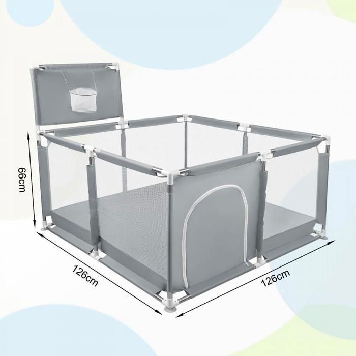 Parc Bébé Modulable XUANYU 120x120x66 Cm - Sécurisé, Antidérapant Avec Ventouses Et 50 Boules Océaniques Incluses - Vert