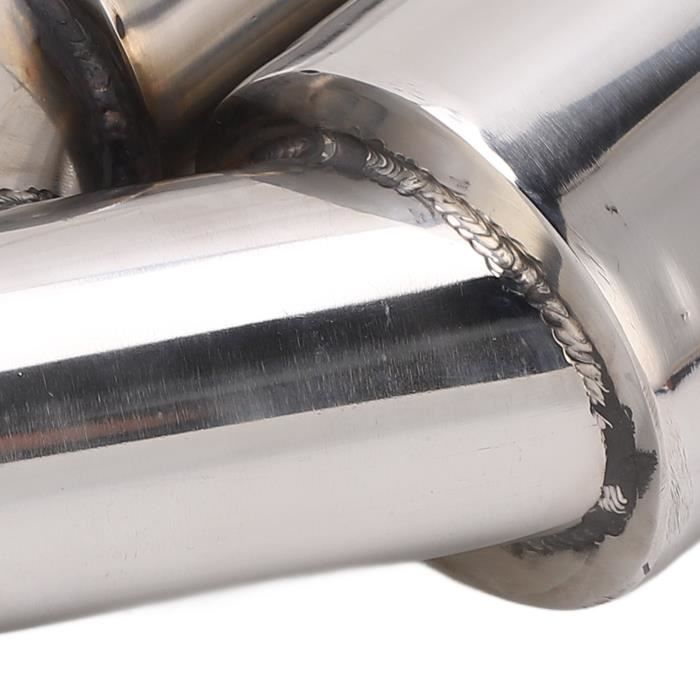 Embout Chromé Tuyau Embout D'échappement Universel Rehomy - Acier Inoxydable, Diamètre 3.8-5.7cm, Sortie 3.3, Finition Chromée Embout échappement