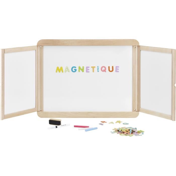 Tableau mural triptyque magnétique JEUJURA Ardoise centrale — free download