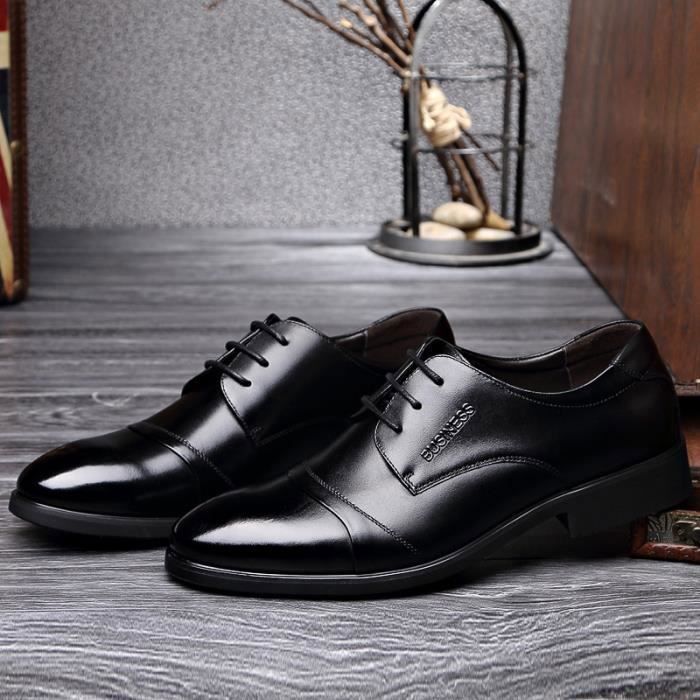 Chaussures en cuir homme Souliers habilles Noir