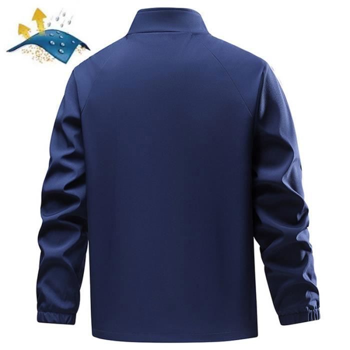 Veste Homme Mode Casual Couleur Unie Veste De Sport Impermeable Coupe veste-homme-mode-casual-couleur-unie-veste-de-sport-impermeable-coupe