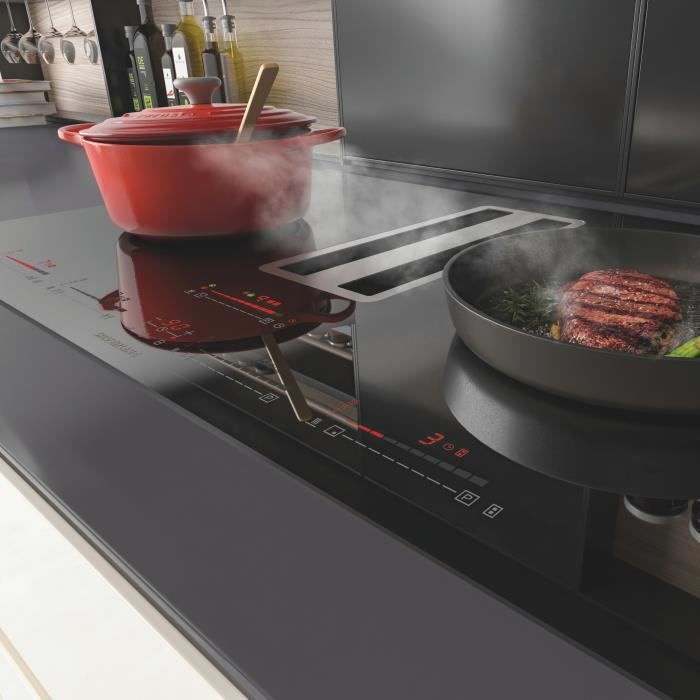 Plaque induction avec hotte intégrée Silverline FLOW MAX PRO 78cm noir — free download