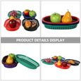 12 pcs utiles pratiques portables plateaux de fruits de de collation plaques de dessert assiette service de table-2
