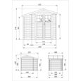 Abri de jardin en bois - TIMBELA M386F+M386G - porte verrouillable de haute qualité-2