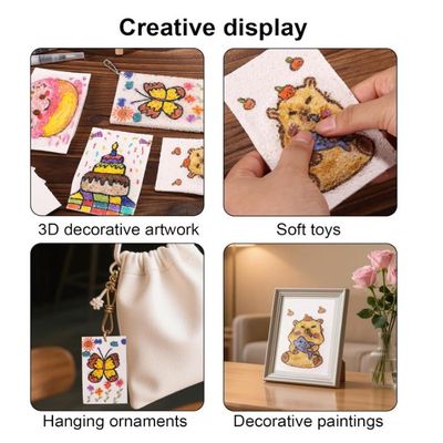 Kit Peinture Texture 3D Wxgoqrcn - 39 Pièces, Peinture Gonflante, Pour Enfants Et Création DIY