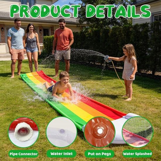 Tapis Glisse Jardin 4.88m Tapis De Glisse Géant Double Toboggan Double Tapis Glisse Jardin 4.88m Tapis De Glisse Géant Double Toboggan Double