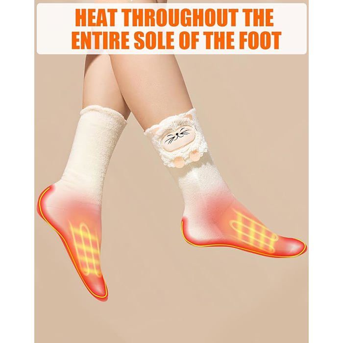 Chaussettes Chauffantes électriques Pour Enfants - Batterie 4000 MAh, 3 Niveaux De Chaleur - Idéal Hiver, Camping, Maison