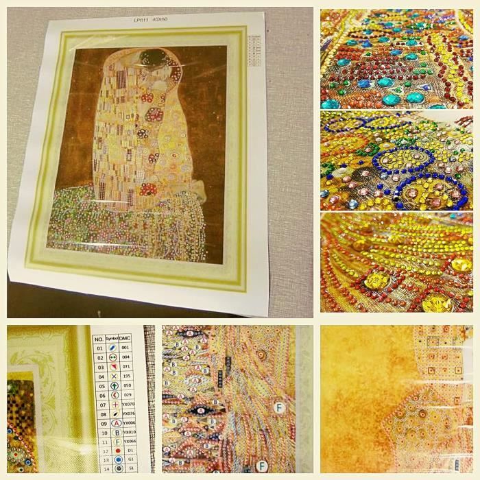 Yeecer Diamond Painting Gustav Klimt | 5D Strassbild 40x60cm DIY Set