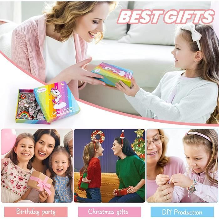 Cadeau Fille 6 7 8 9 10 11 12 Ans, Bracelet Bijoux Enfants Ado Jouet, Kit  Créatif Breloques Creation de Anniversaire de Noël - Cdiscount Jeux - Jouets